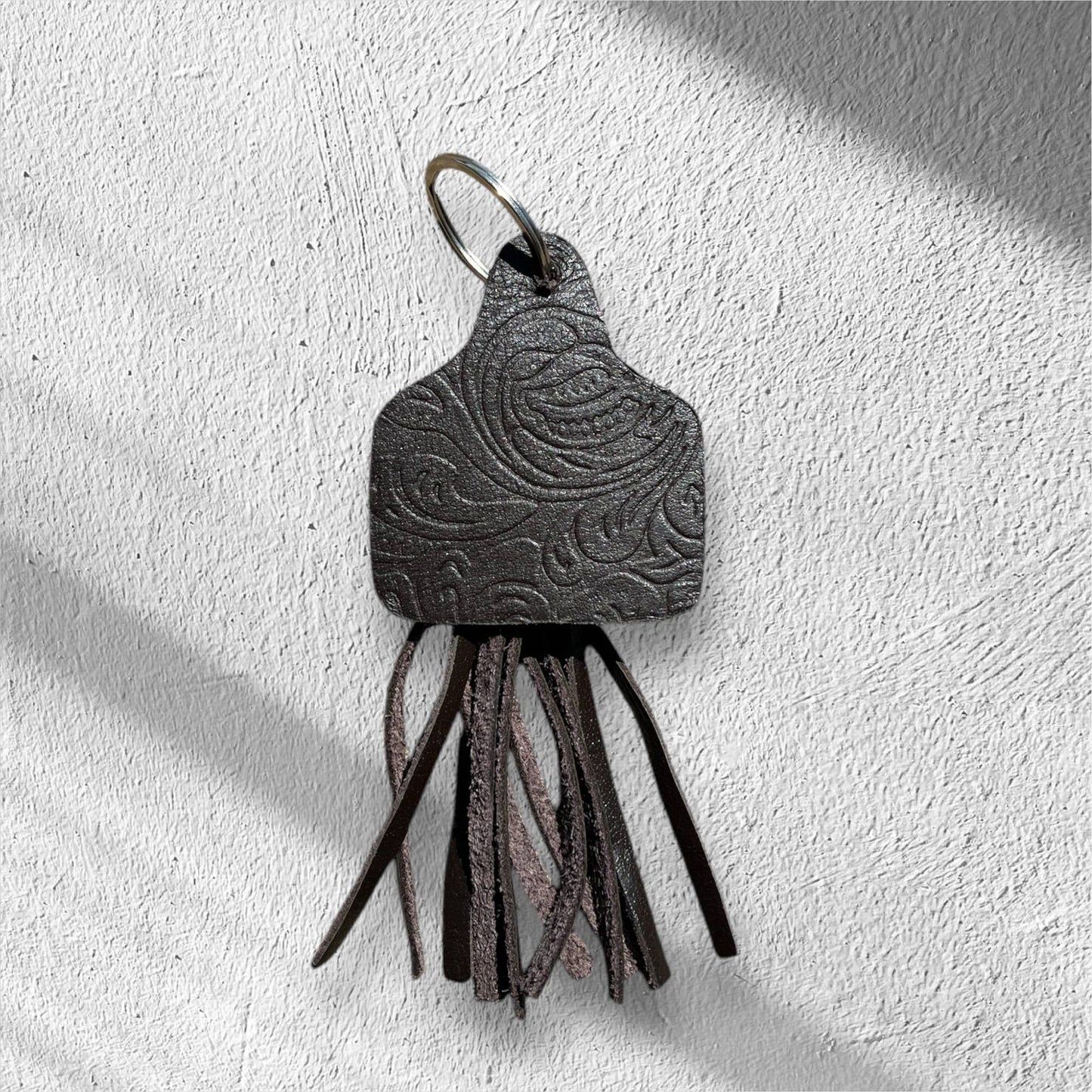 Chocolate hand tooled Keychain