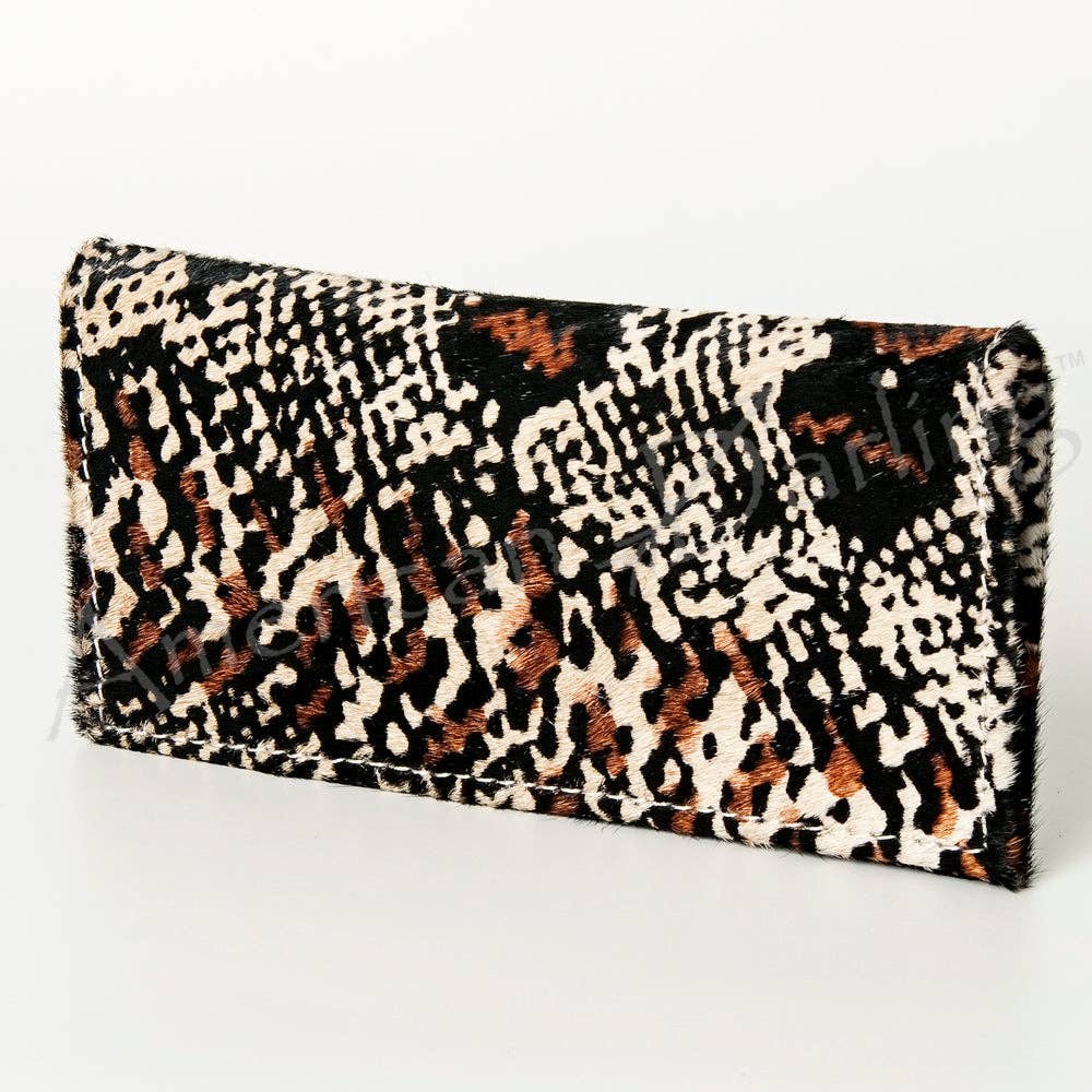 LC-ADBG258 Exotic Hair-On Hide Leather Wallet -Western Style