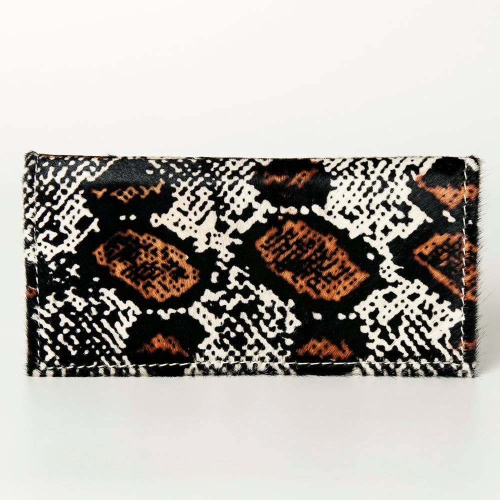 LC-ADBG258 Exotic Hair-On Hide Leather Wallet -Western Style