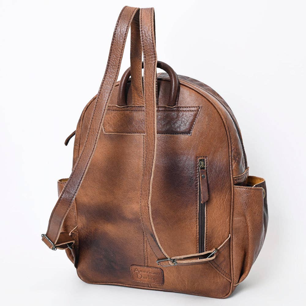 LC-ADBG1154 Rustic Croc Embossed Genuine Leather Backpack - American Darling