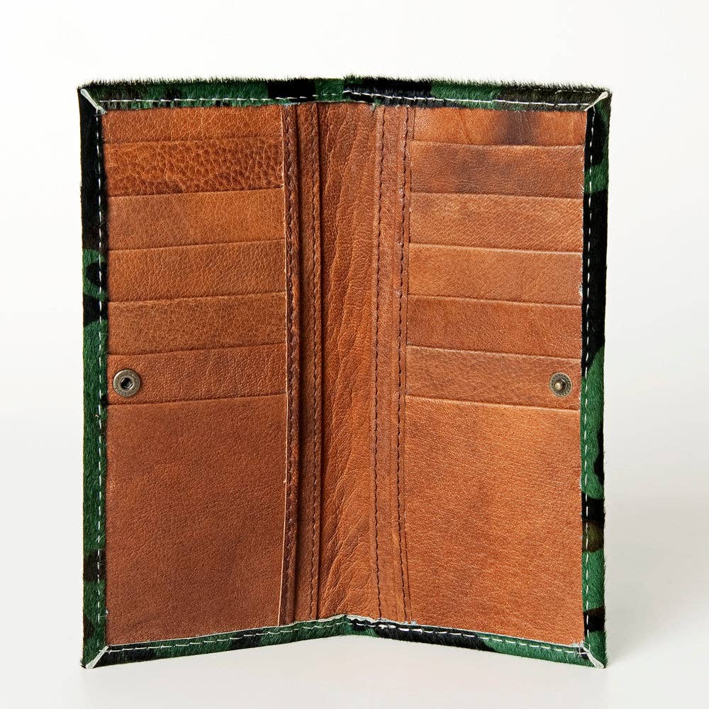 LC-ADBG258 Exotic Hair-On Hide Leather Wallet -Western Style