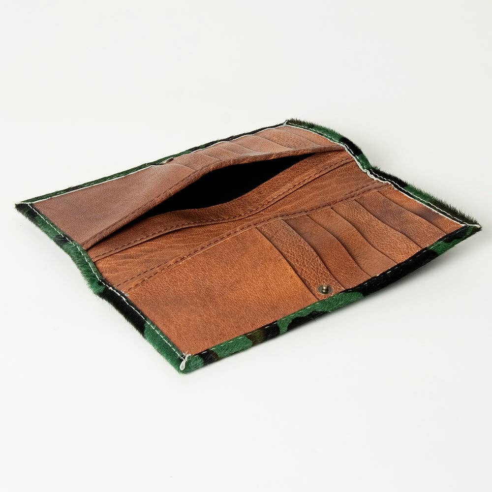 LC-ADBG258 Exotic Hair-On Hide Leather Wallet -Western Style