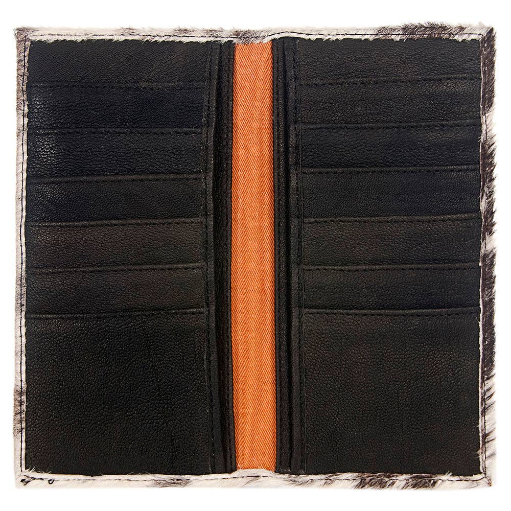 LC-ADBG258 Exotic Hair-On Hide Leather Wallet -Western Style