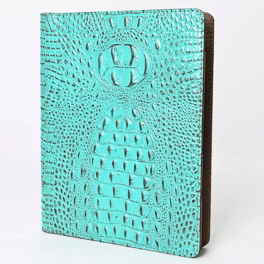 LC-ADBG1040 Crocodile Embossed Leather Portfolio-Annie Western Cowhide Folio by American Darling
