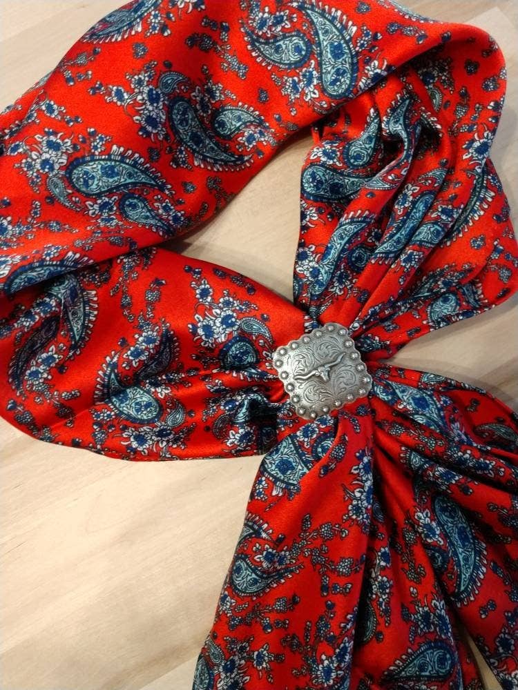 Wild Rag PAISLEY 101  Retro Red Cowboy Western Neck Scarf Bandanna by Double B Wild Rags