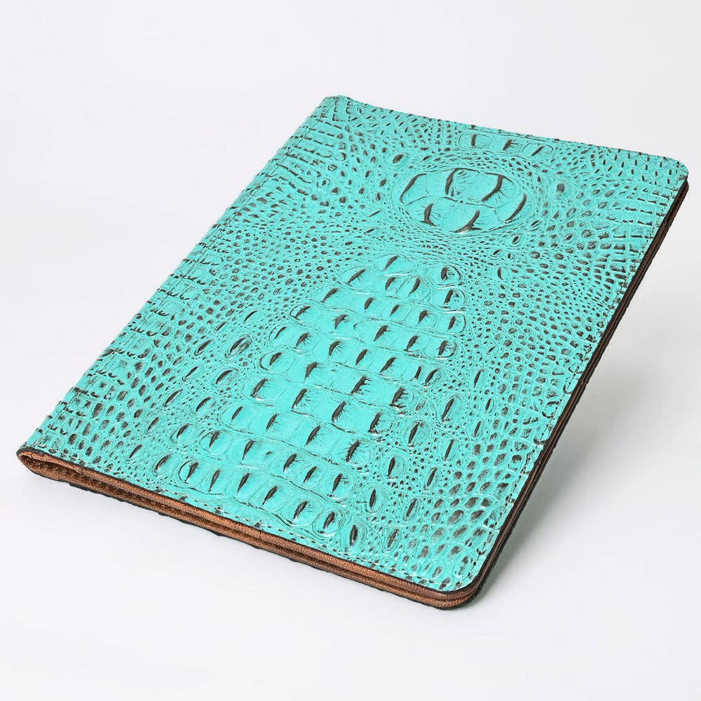 LC-ADBG1040 Crocodile Embossed Leather Portfolio-Annie Western Cowhide Folio by American Darling