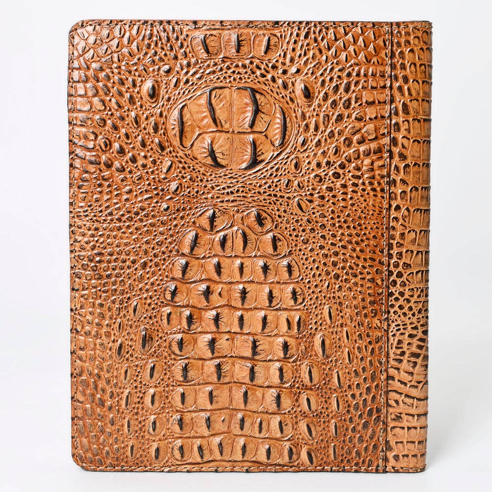 LC-ADBG1040 Crocodile Embossed Leather Portfolio-Annie Western Cowhide Folio by American Darling