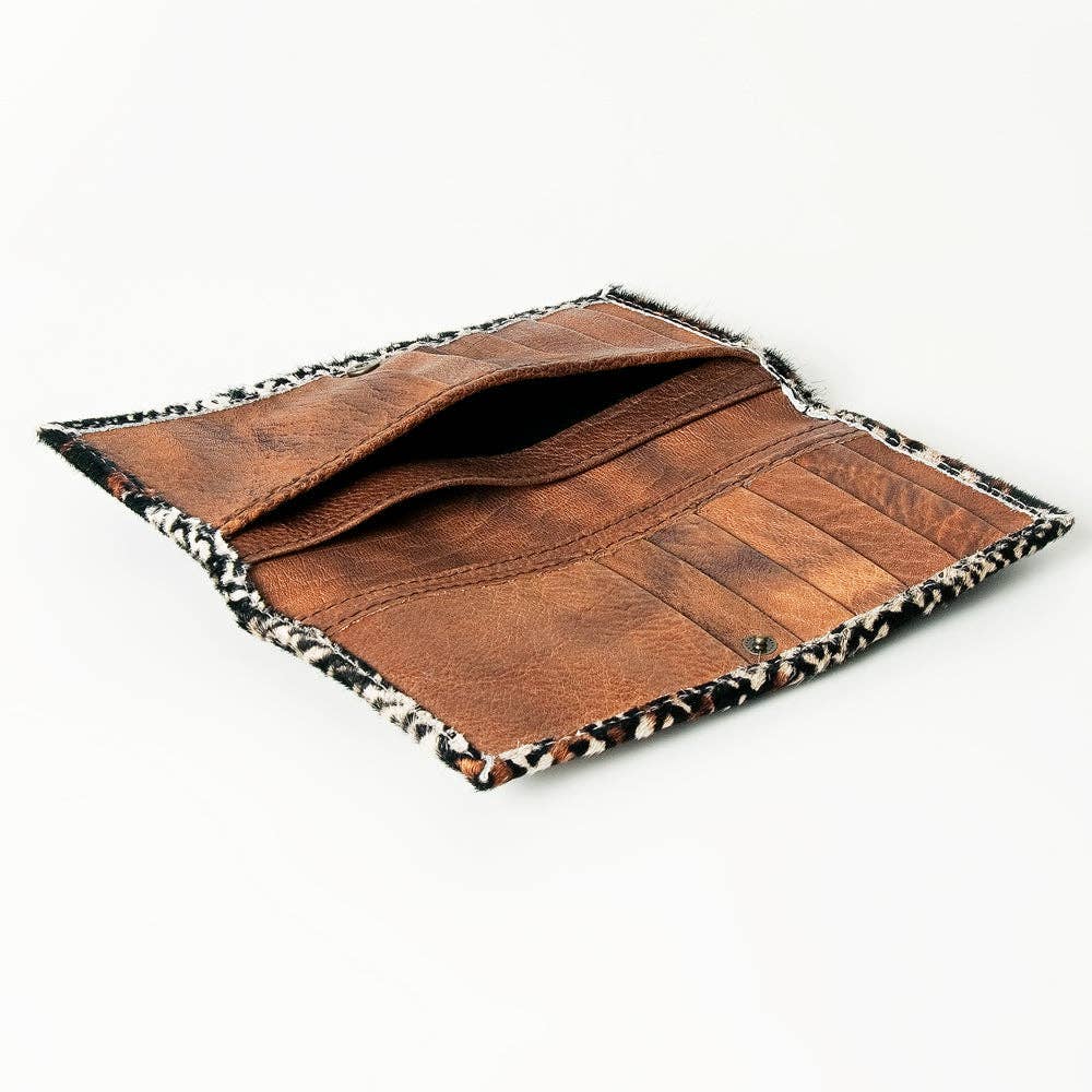 LC-ADBG258 Exotic Hair-On Hide Leather Wallet -Western Style