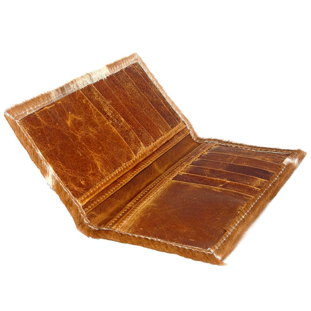 LC-ADBG258 Exotic Hair-On Hide Leather Wallet -Western Style