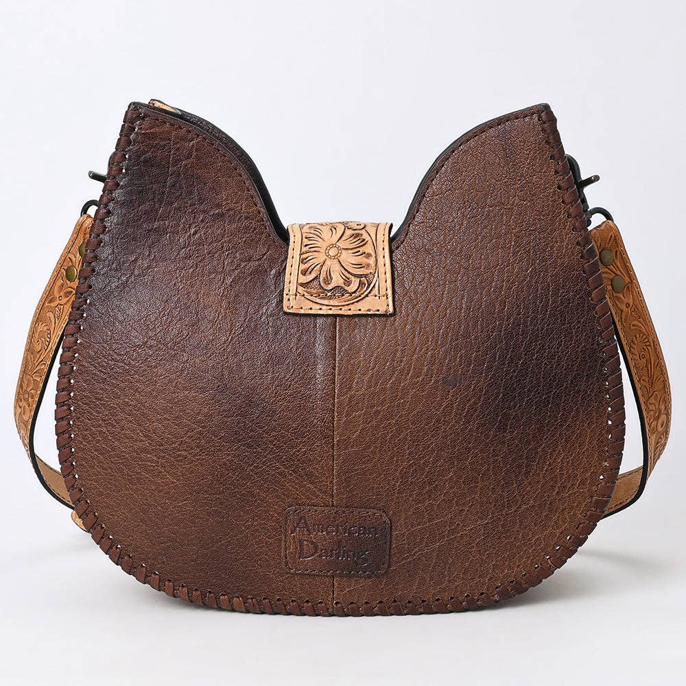 ADBG1039 Turquoise Croc Embossed Tooled Leather Hobo Bag-Western Crossbody