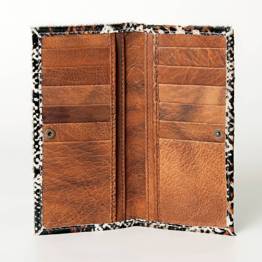 LC-ADBG258 Exotic Hair-On Hide Leather Wallet -Western Style