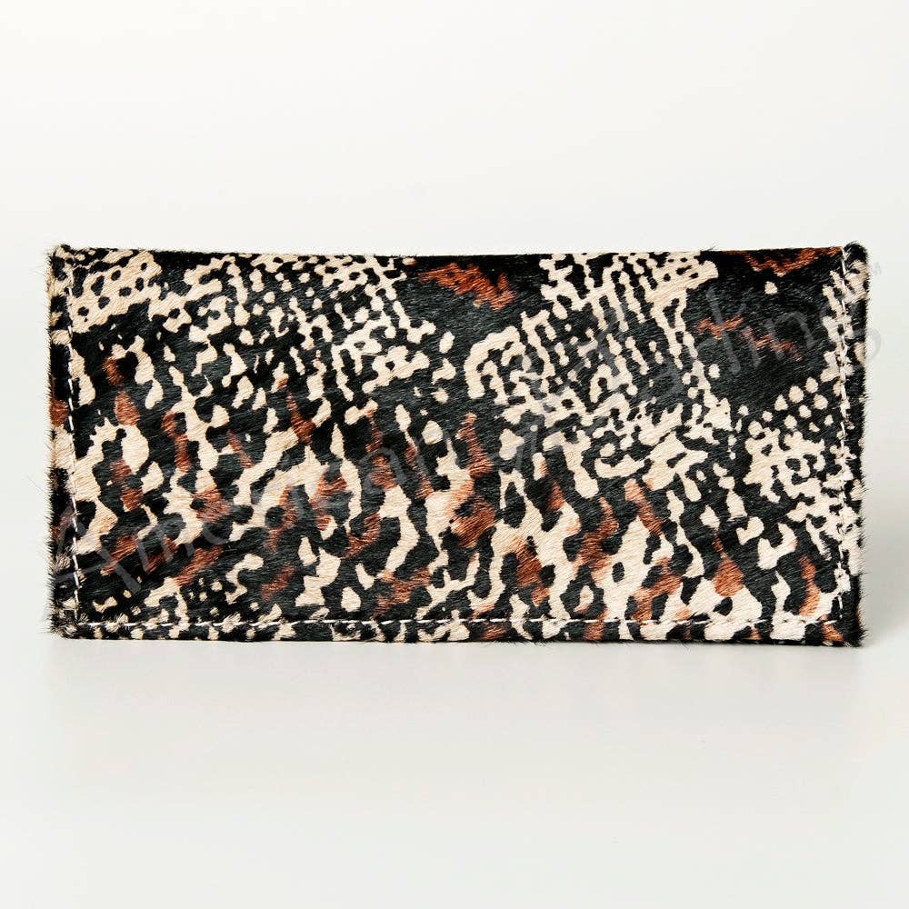 LC-ADBG258 Exotic Hair-On Hide Leather Wallet -Western Style