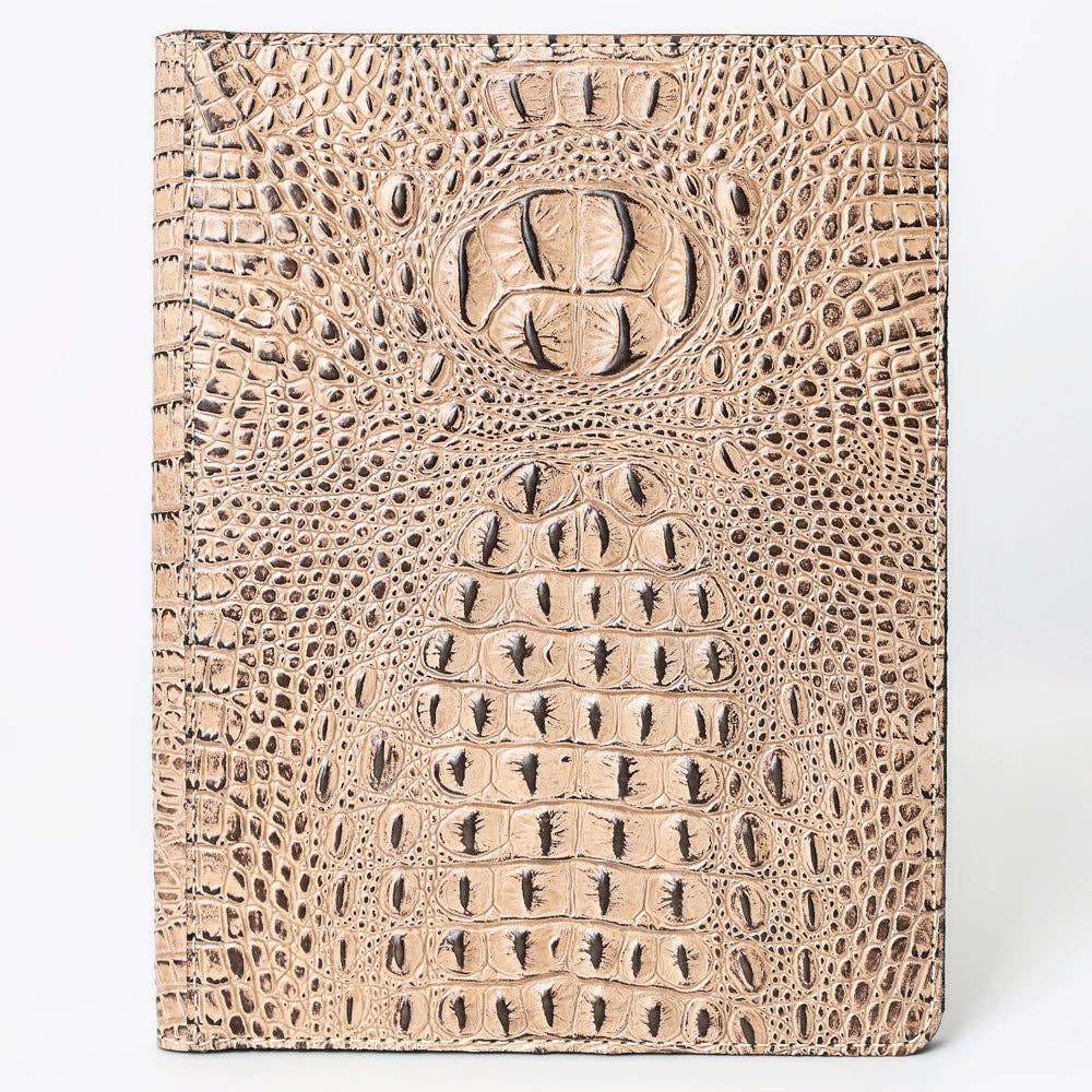 LC-ADBG1040 Crocodile Embossed Leather Portfolio-Annie Western Cowhide Folio by American Darling
