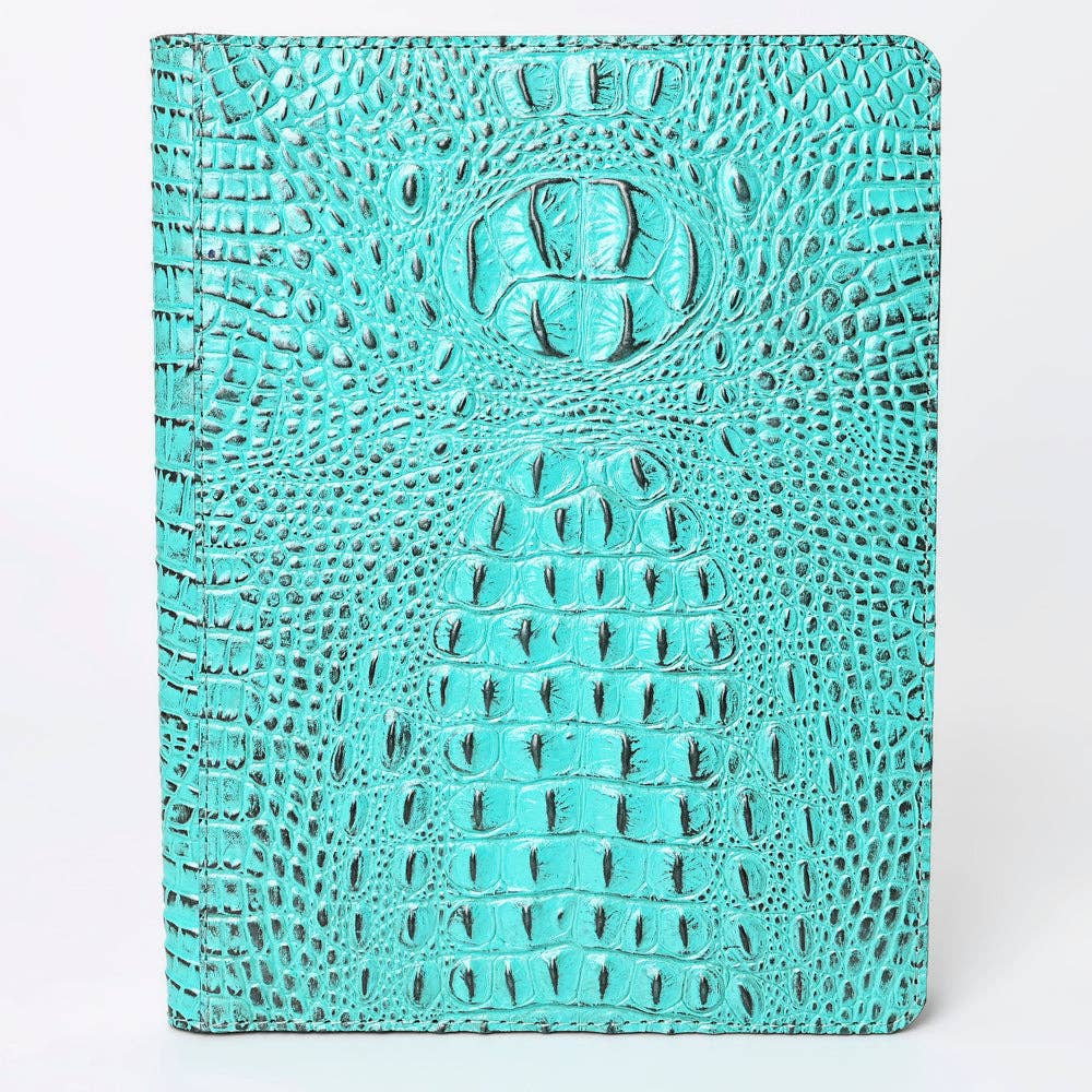 LC-ADBG1040 Crocodile Embossed Leather Portfolio-Annie Western Cowhide Folio by American Darling