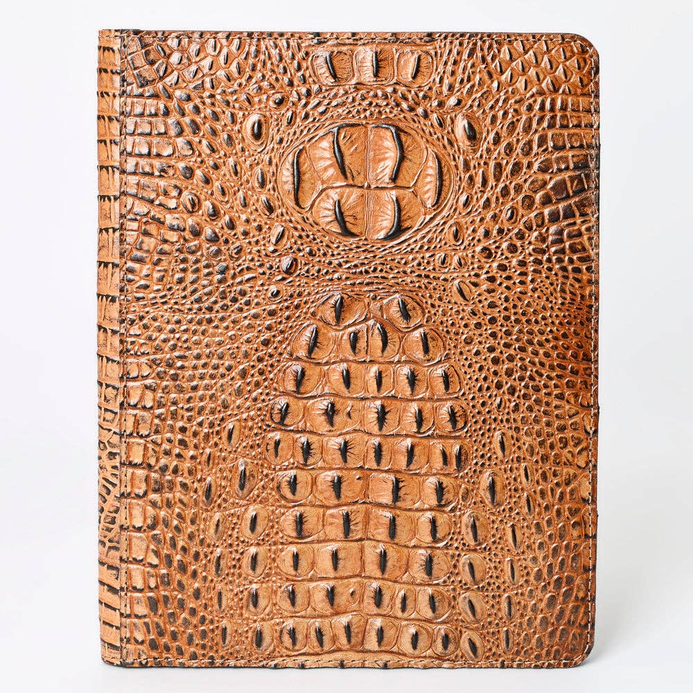 LC-ADBG1040 Crocodile Embossed Leather Portfolio-Annie Western Cowhide Folio by American Darling