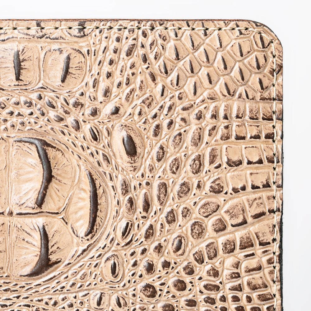 LC-ADBG1040 Crocodile Embossed Leather Portfolio-Annie Western Cowhide Folio by American Darling